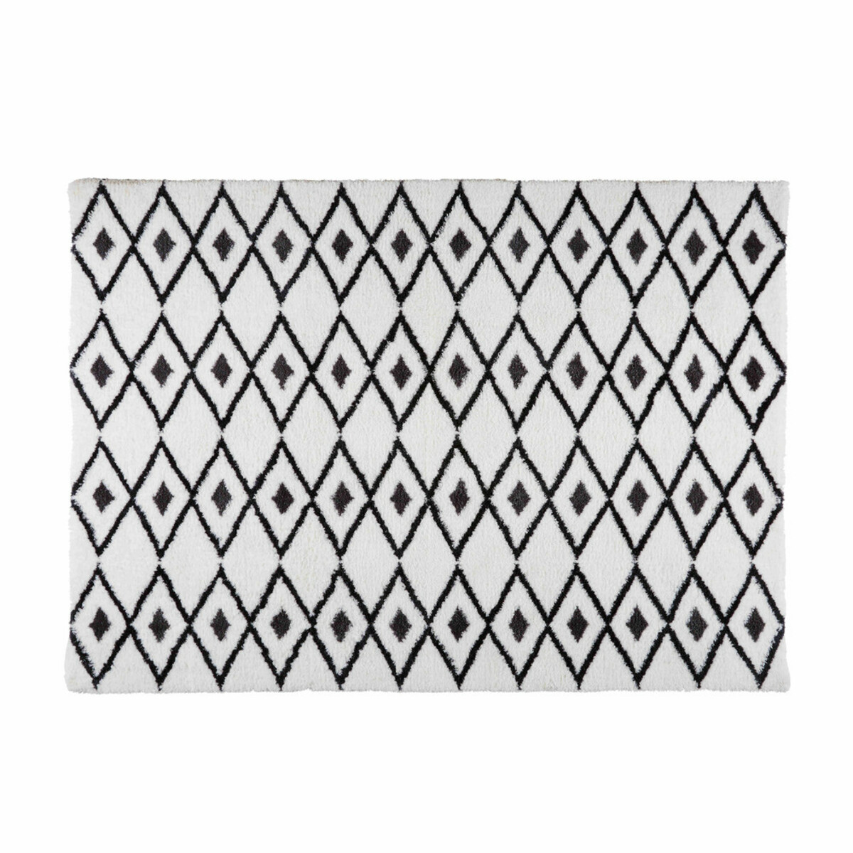 Alfombra beréber blanca y negra 160x230 cm