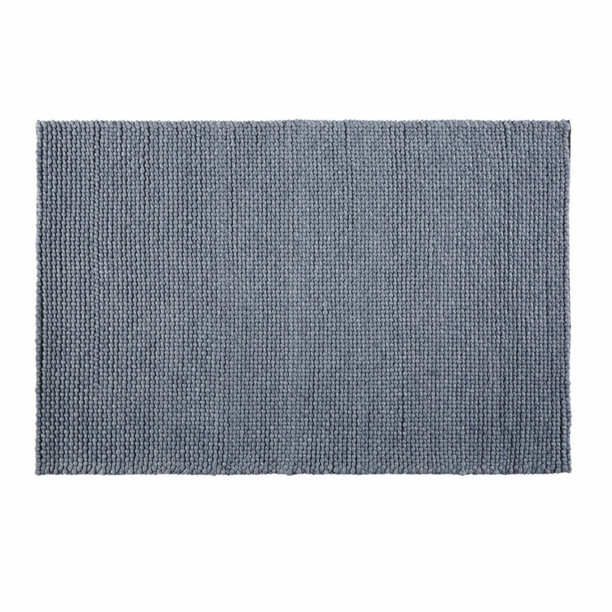 Alfombra de lana trenzada gris antracita 140x200