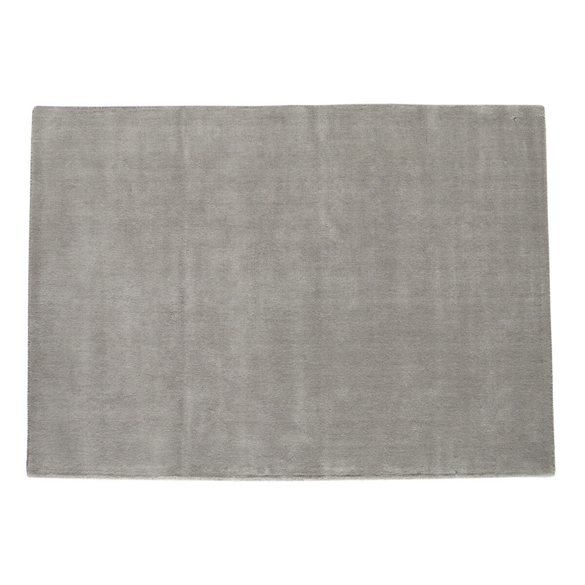 Alfombra de pelo corto gris de lana 160 × 230 cm