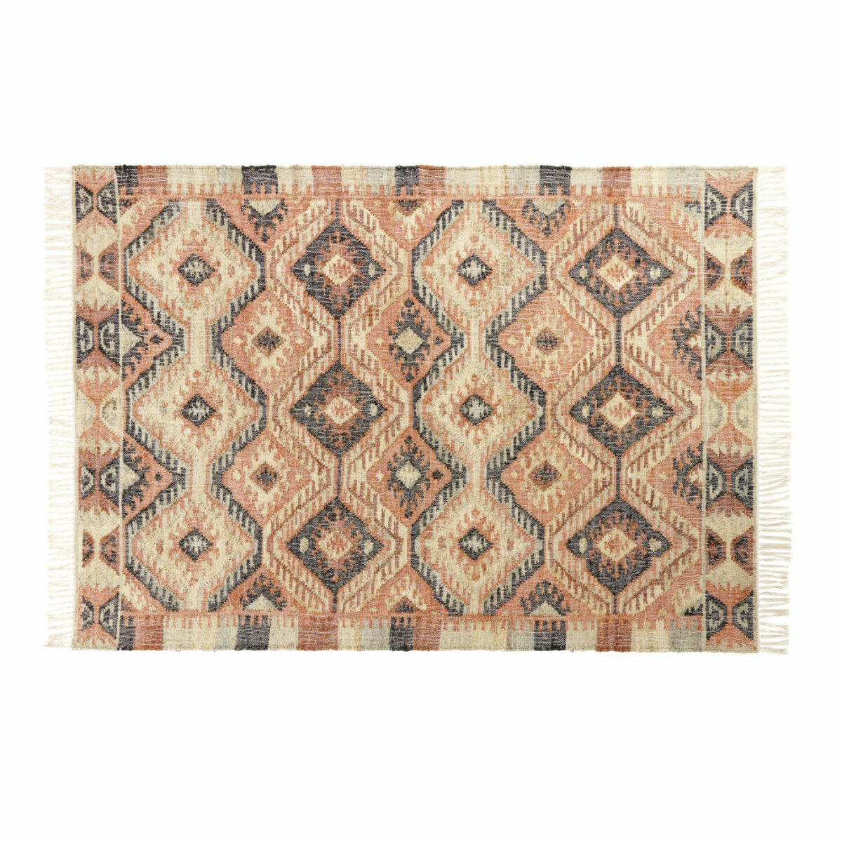 Alfombra kilim de yute multicolor 140x200