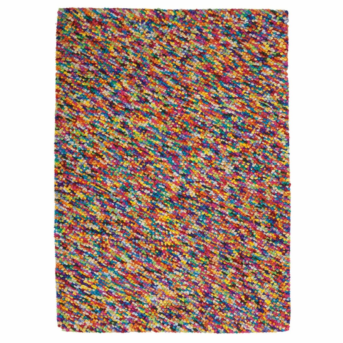 Alfombra multicolor de lana 160 × 230 cm
