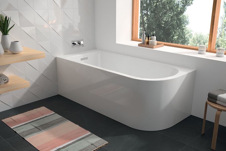Aquarine presenta Candela, su bañera angular que ilumina el cuarto de baño