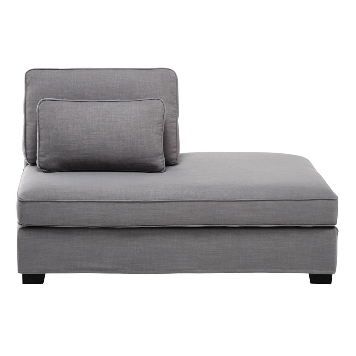 Chaise longue derecha modulable gris claro Milano