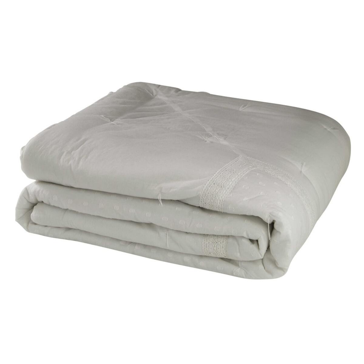 Cubrecamas de blanco algodón 240 × 260 cm CLÉMENCE