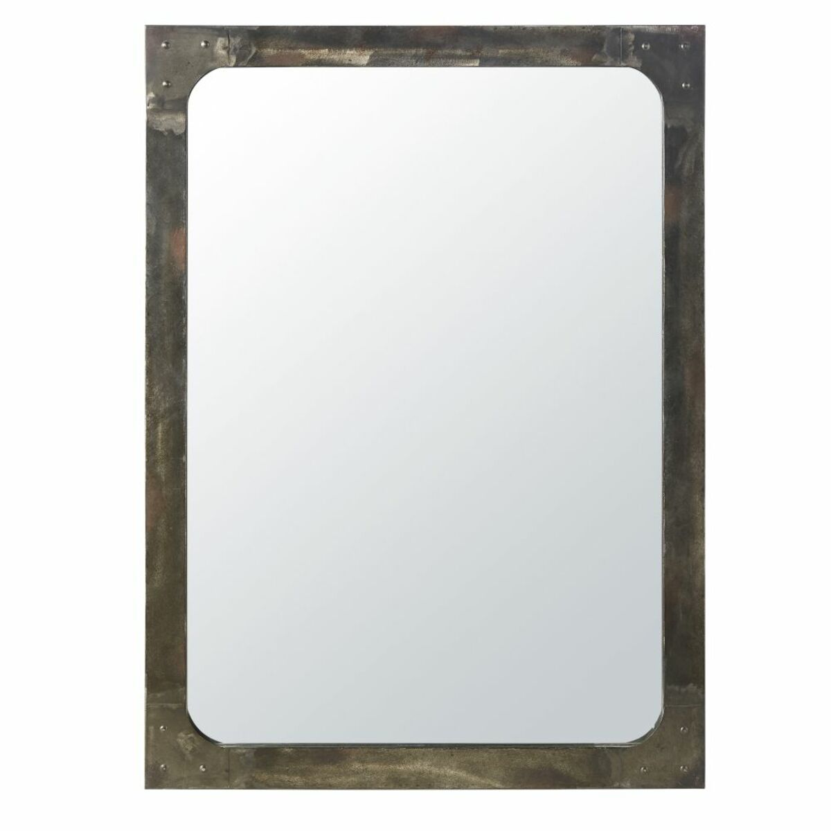 Espejo de metal con efecto envejecido 110x80
