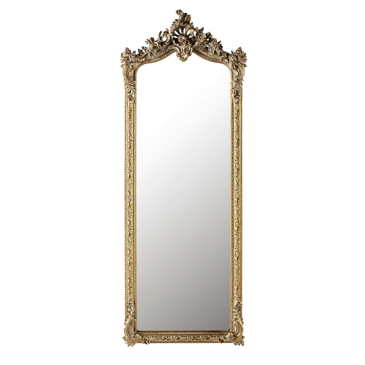 Espejo de pie de abeto dorado 64x168