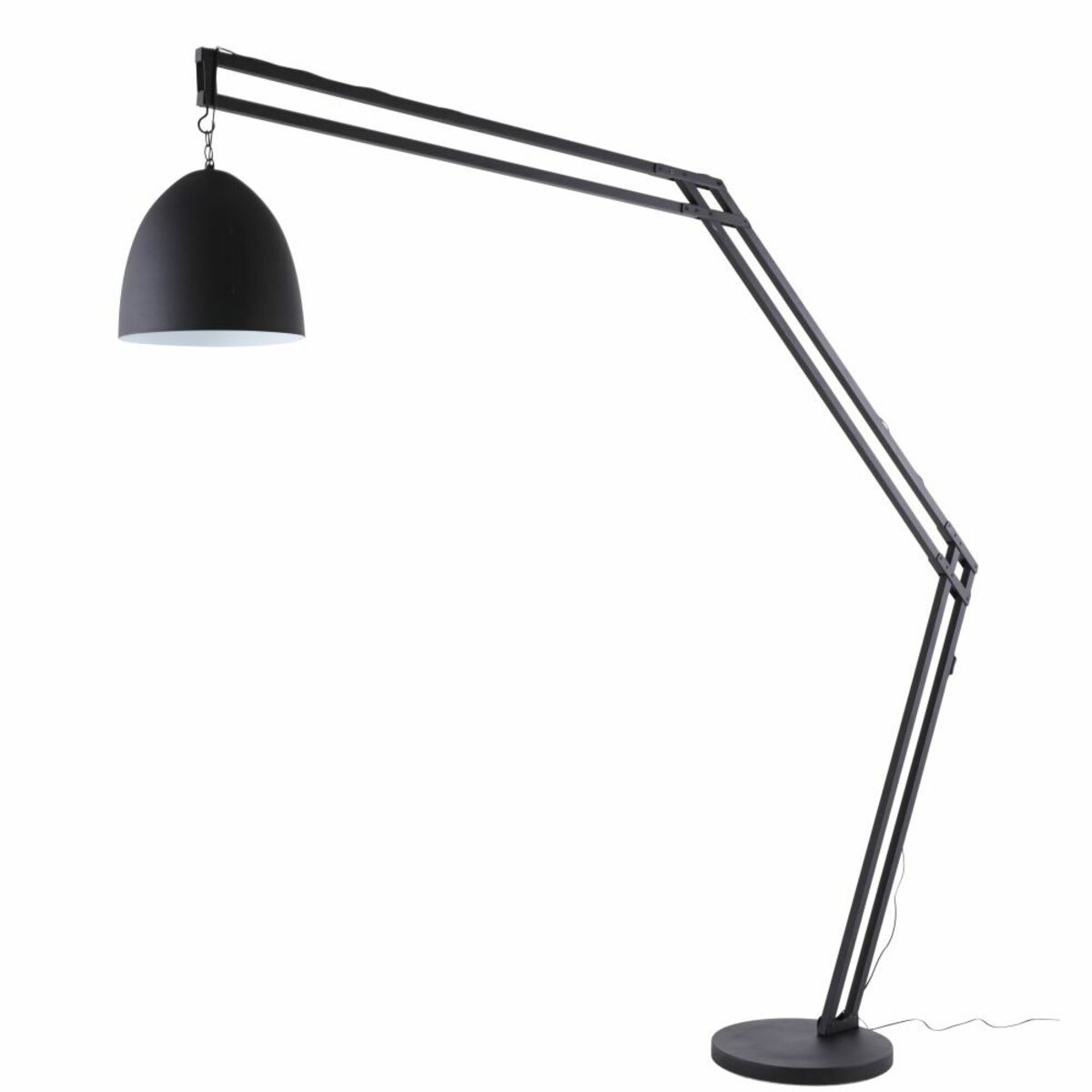 Lámpara de pie ajustable de metal negro Alt.254