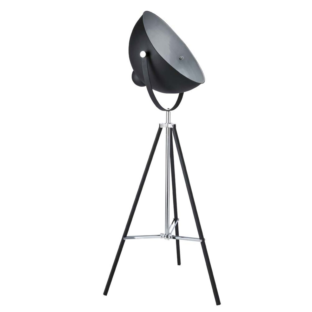 Lámpara de pie con trípode de metal negro Al. 145 cm PHOTOGRAPHE