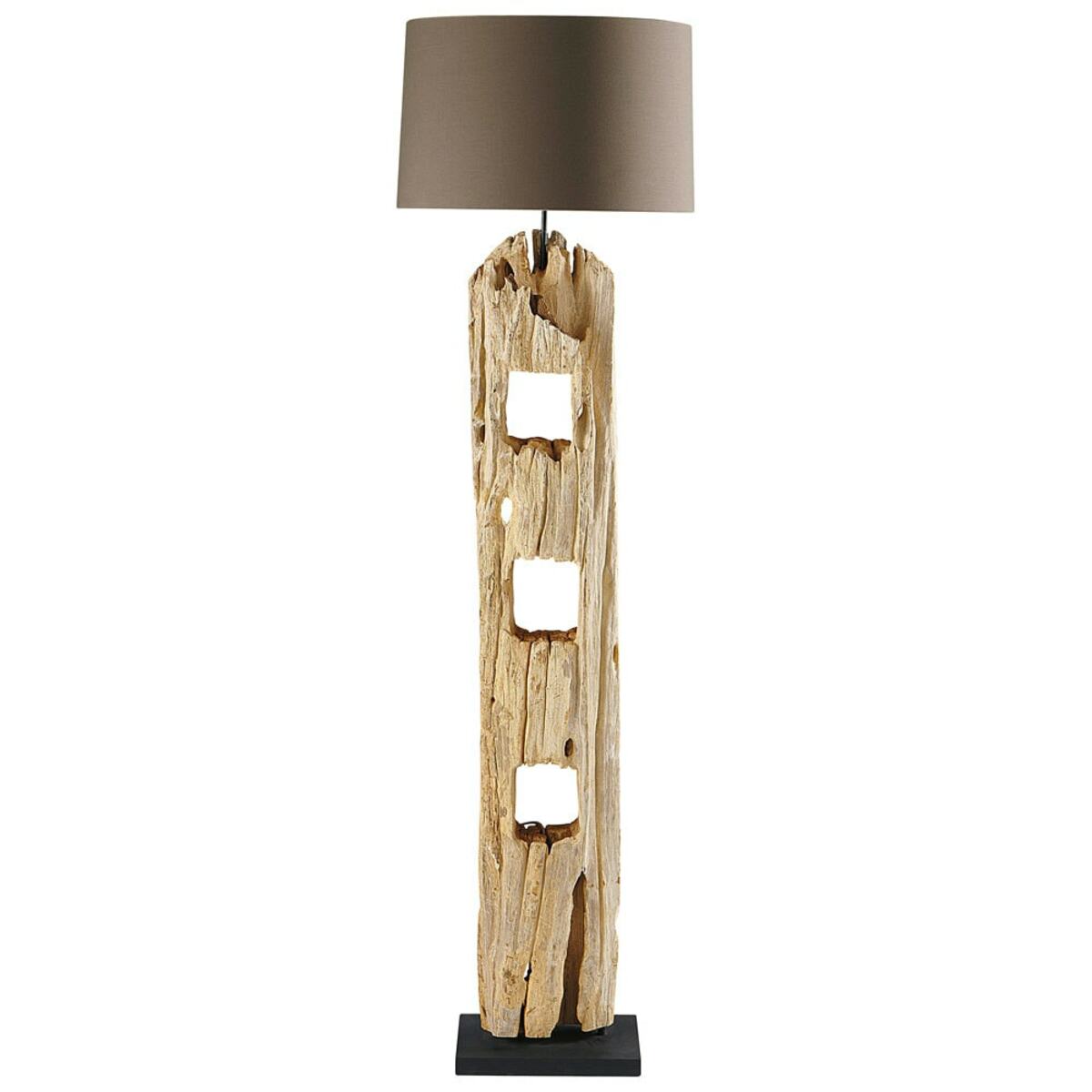 Lámpara de pie de madera H 170 cm