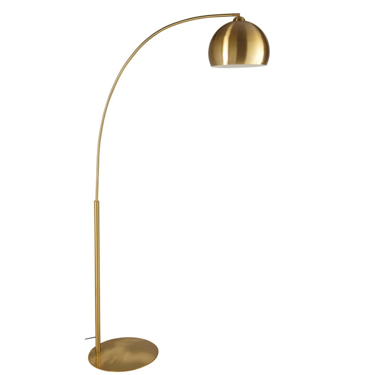 Lámpara de pie de metal dorado H. 206 cm