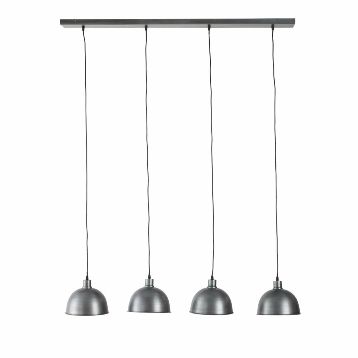 Lámpara de techo con 4 focos de metal cepillado
