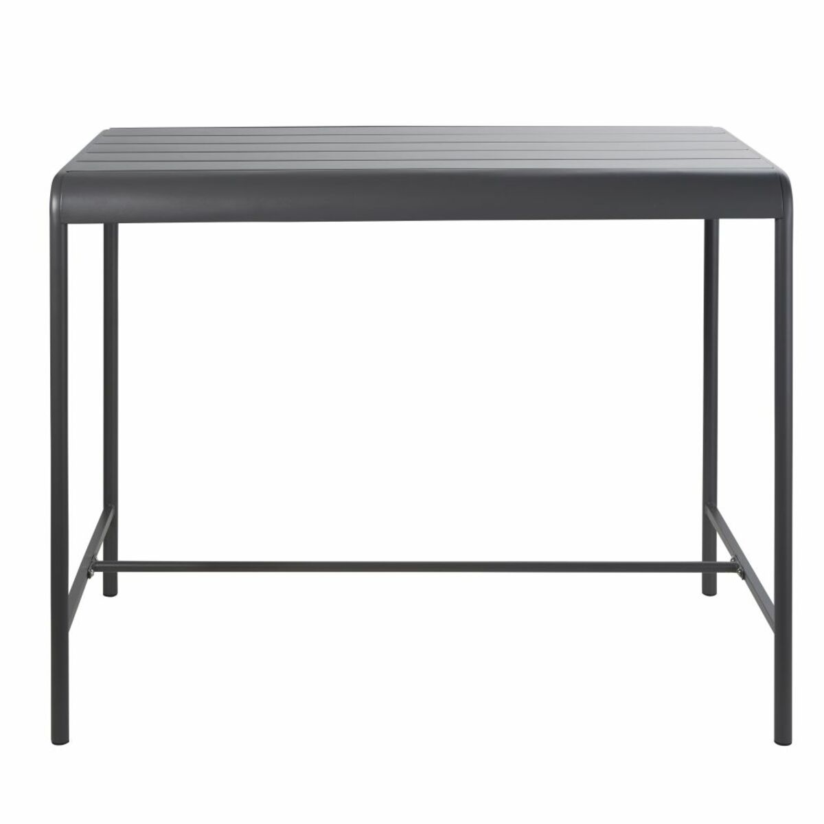 Mesa alta de jardín de metal gris para 4 personas L.130 Batignolles