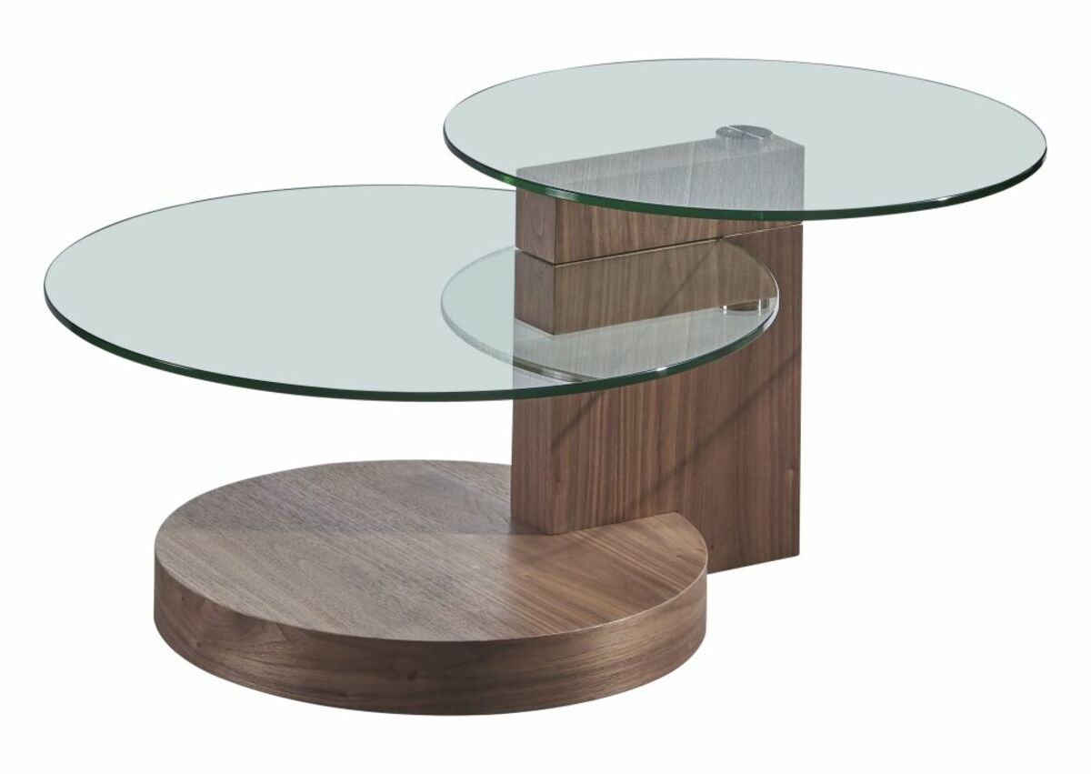 Mesa baja con 2 tableros de vidrio