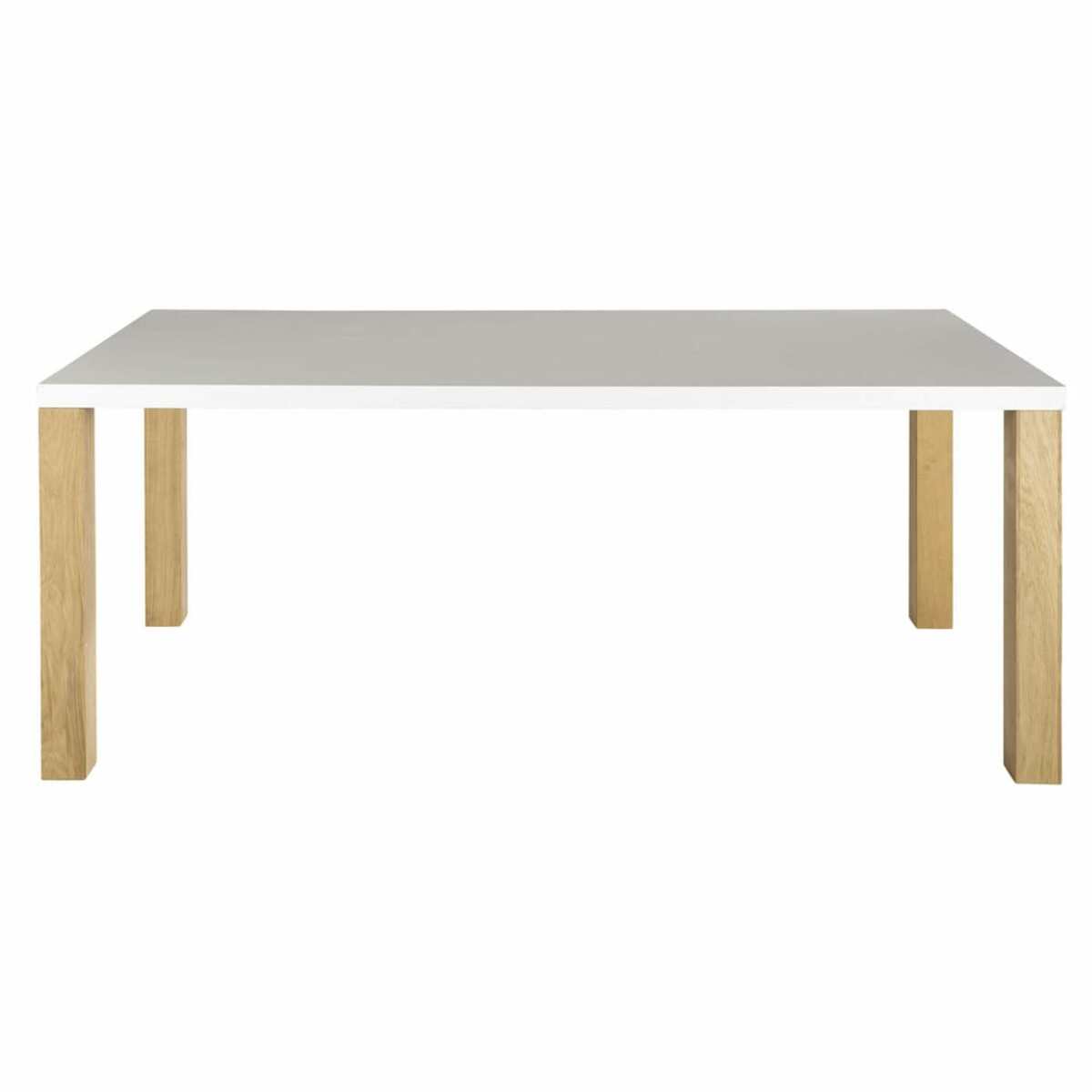 Mesa de comedor de madera blanca An. 200 cm Austral