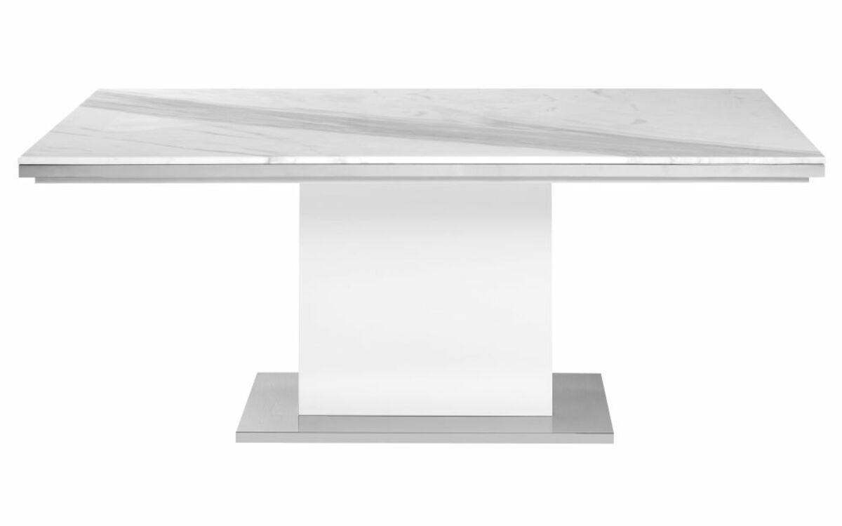 Mesa de comedor para 10 personas de mármol y metal L.230 Lucio