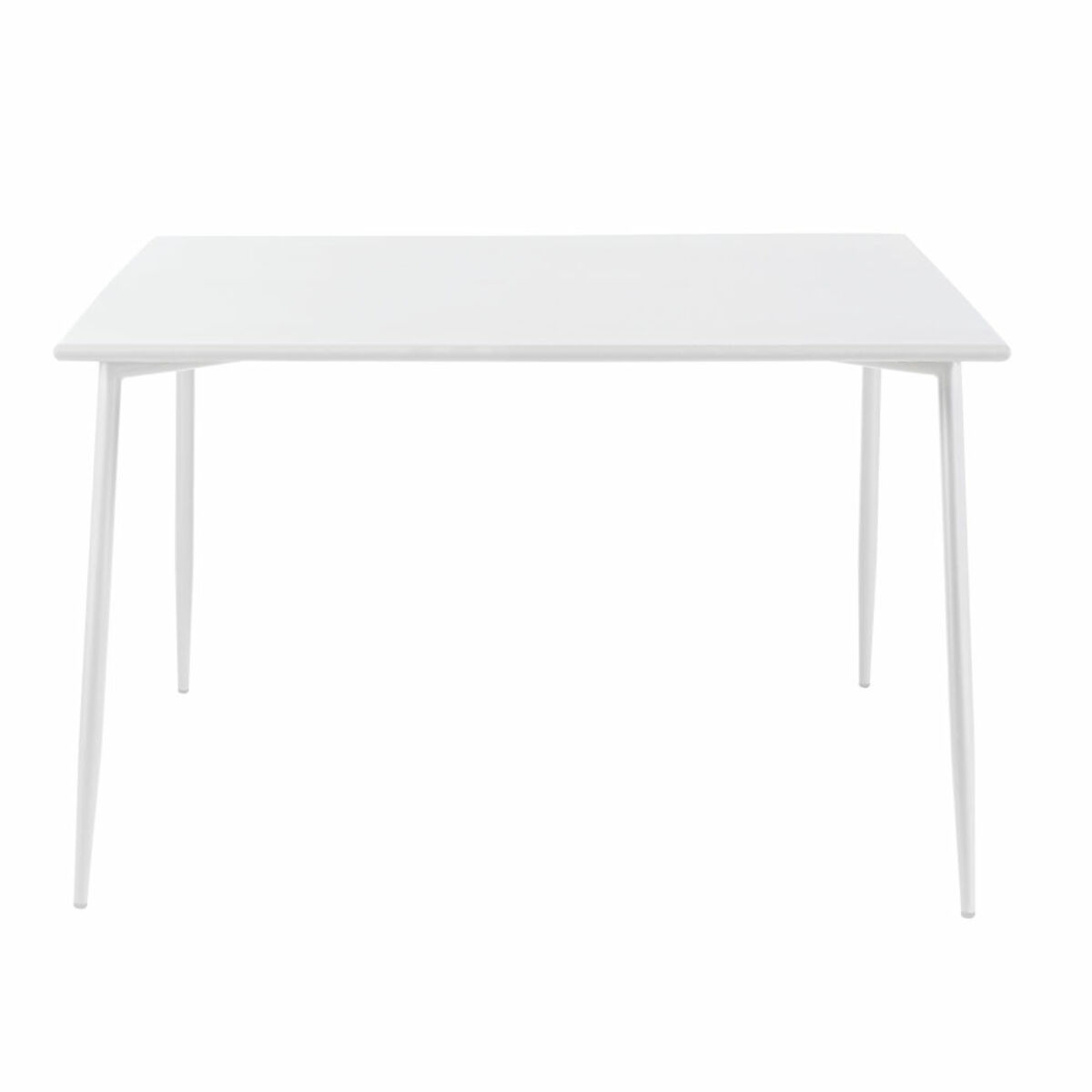 Mesa de jardín cuadrada de metal blanco para 8 personas L.120 Zinav