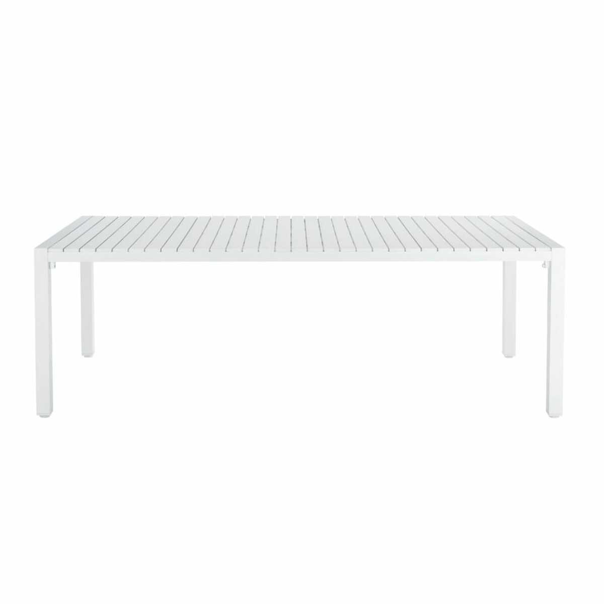 Mesa de jardín de aluminio blanca L. 230 cm