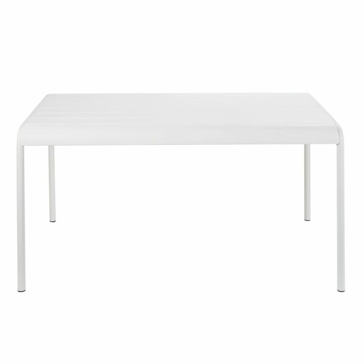 Mesa de jardín de metal blanco para 4/6 personas L.140 Batignolles