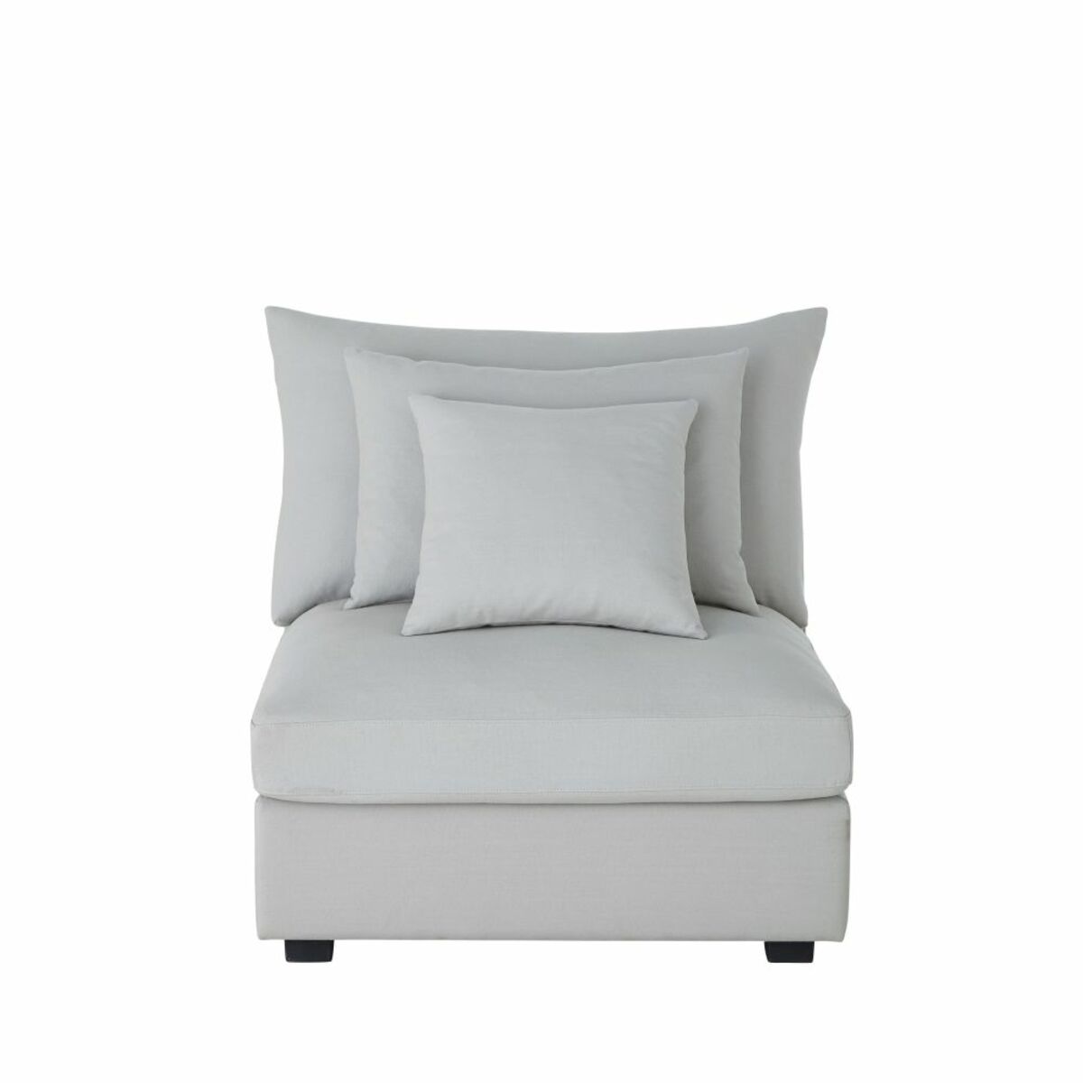 Módulo de sofá de algodón gris claro Rhodes