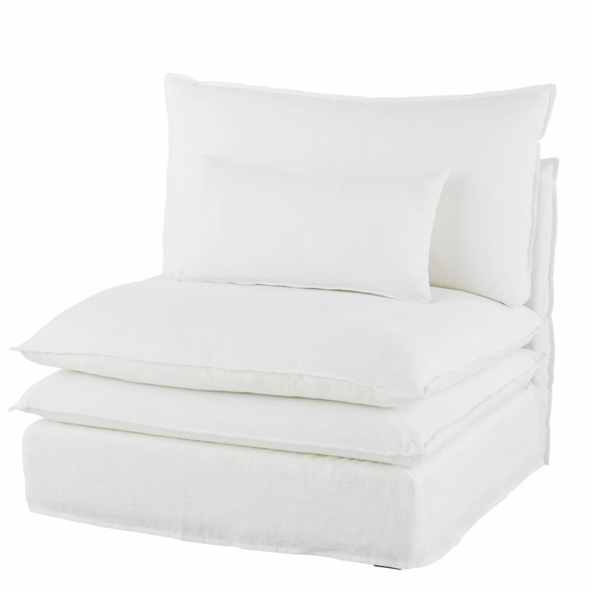 Módulo de sofá de lino blanco