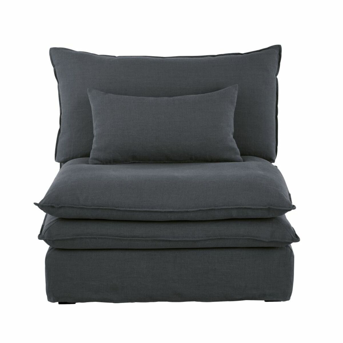Módulo de sofá de lino gris antracita Pompei