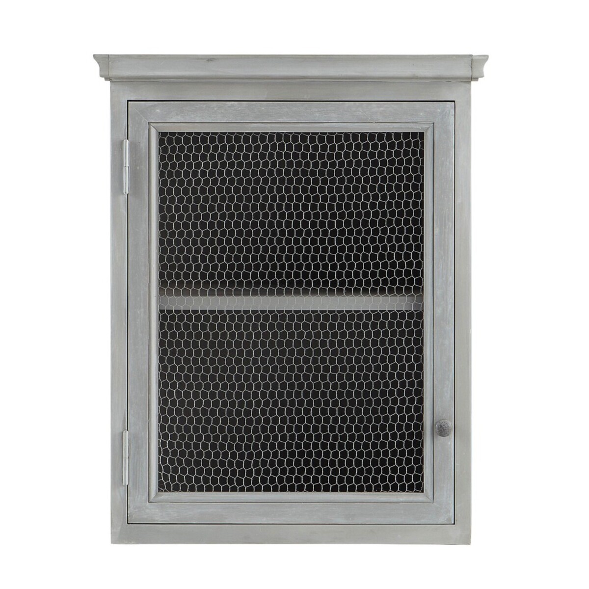 Mueble alto de cocina de hevea gris apertura derecha L 60 cm Zinc