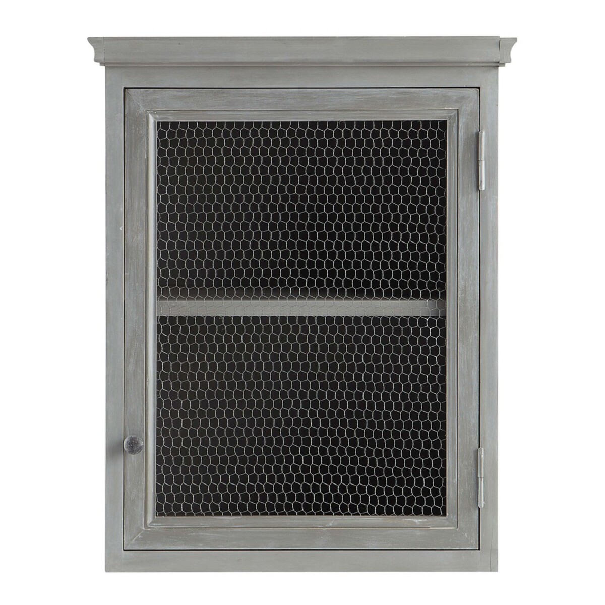 Mueble alto de cocina de hevea gris apertura izquierda L 60 cm Zinc