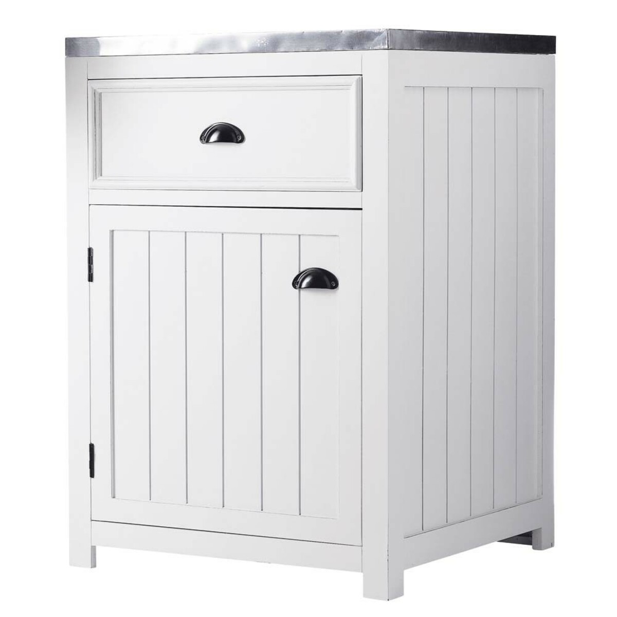 Mueble bajo de cocina blanco de madera apertura derecha An. 60 cm Newport