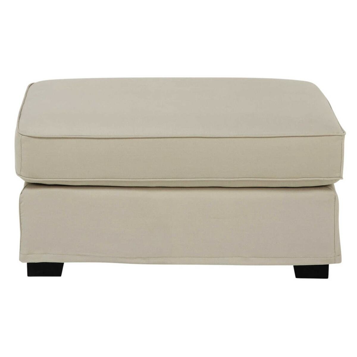 Puf de sofá modulable de algodón color arcilla Milano