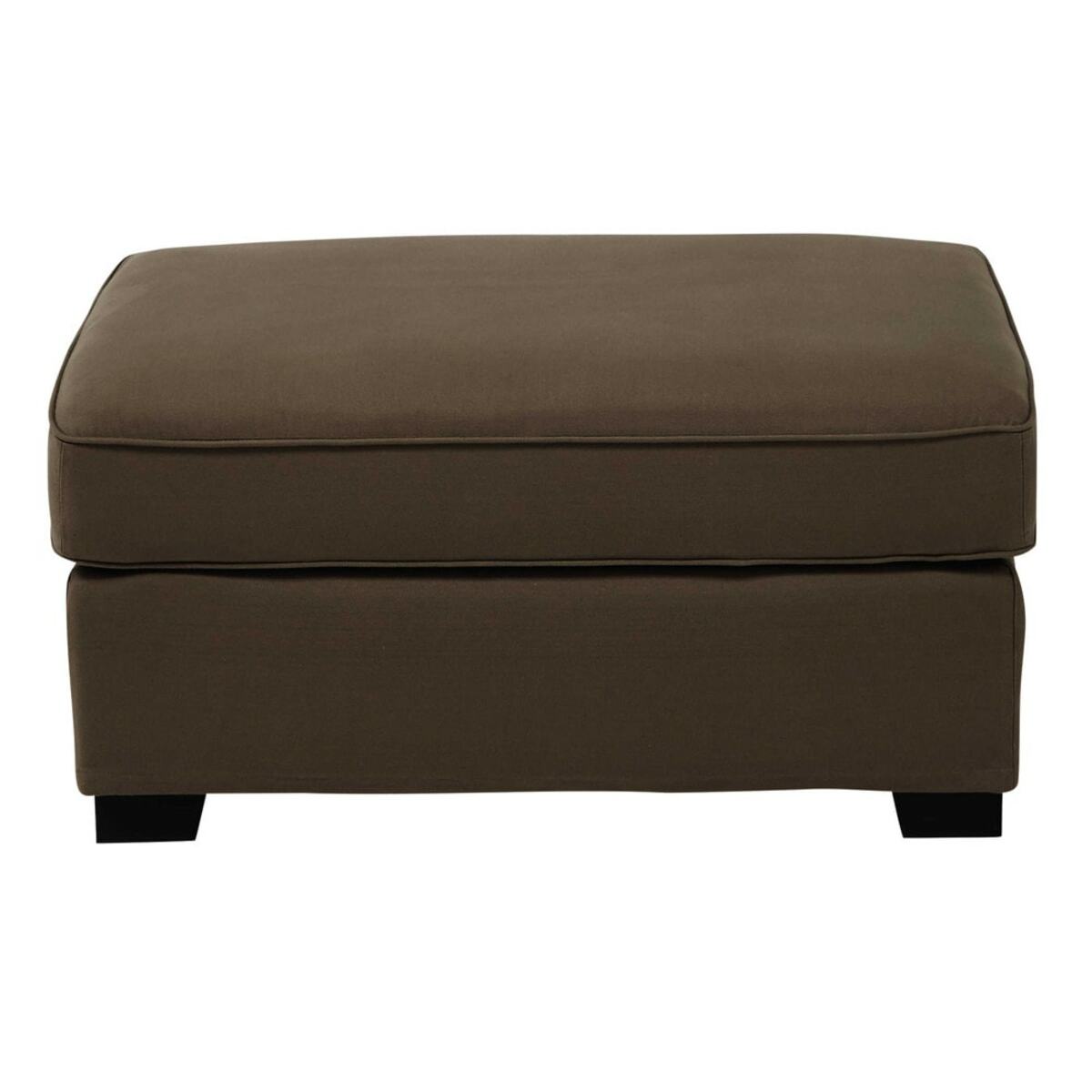Puf de sofá modulable de algodón color topo Milano