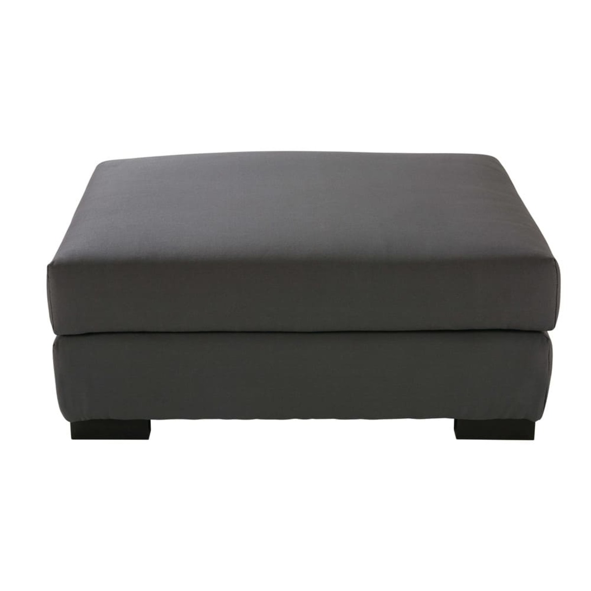 Puf de sofá modulable de algodón gris pizarra Terence