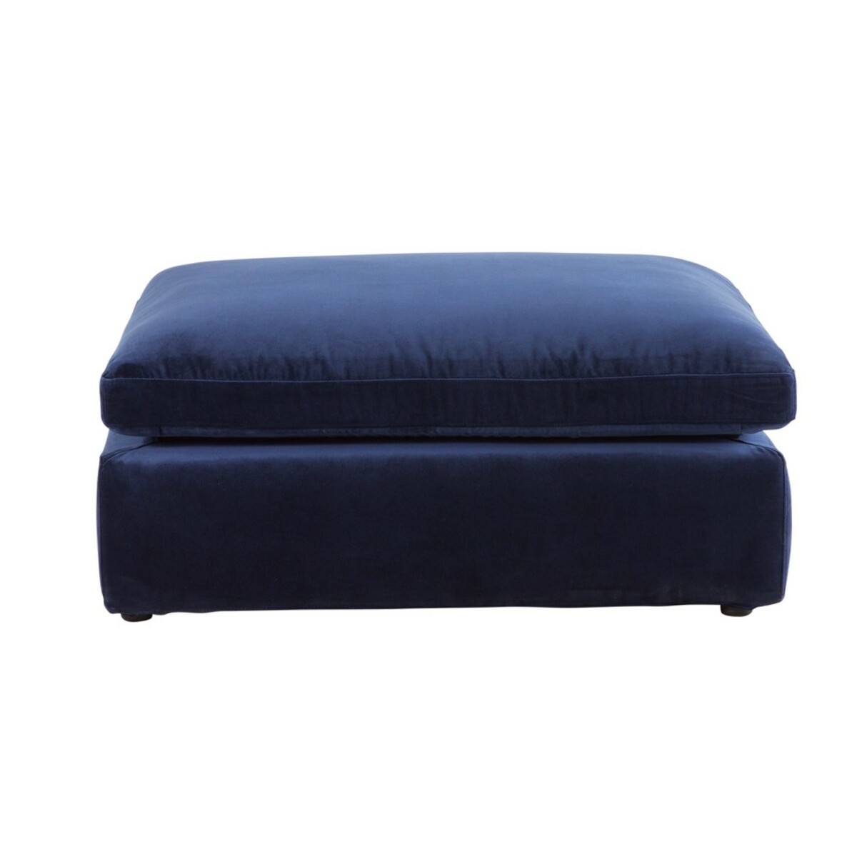 Puf de sofá modular de terciopelo azul noche