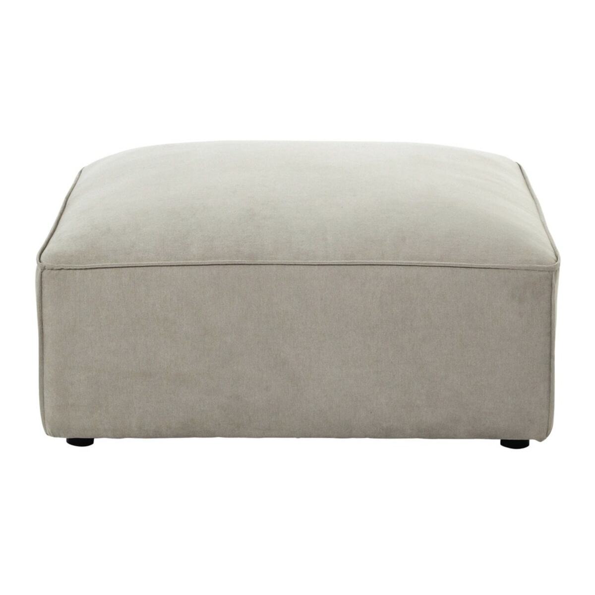 Puf para sofá modular de lino tela beige