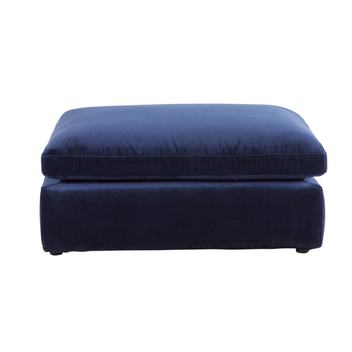 Puff de sofá modular de terciopelo azul noche Midnight