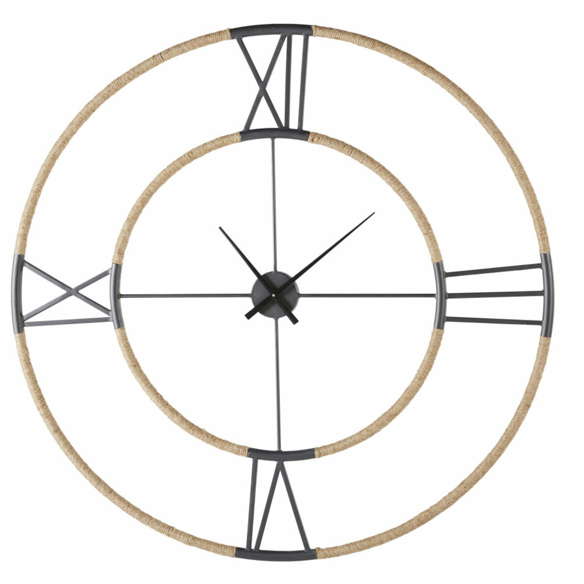 Reloj de metal negro con efecto envejecido y cuerda D.103