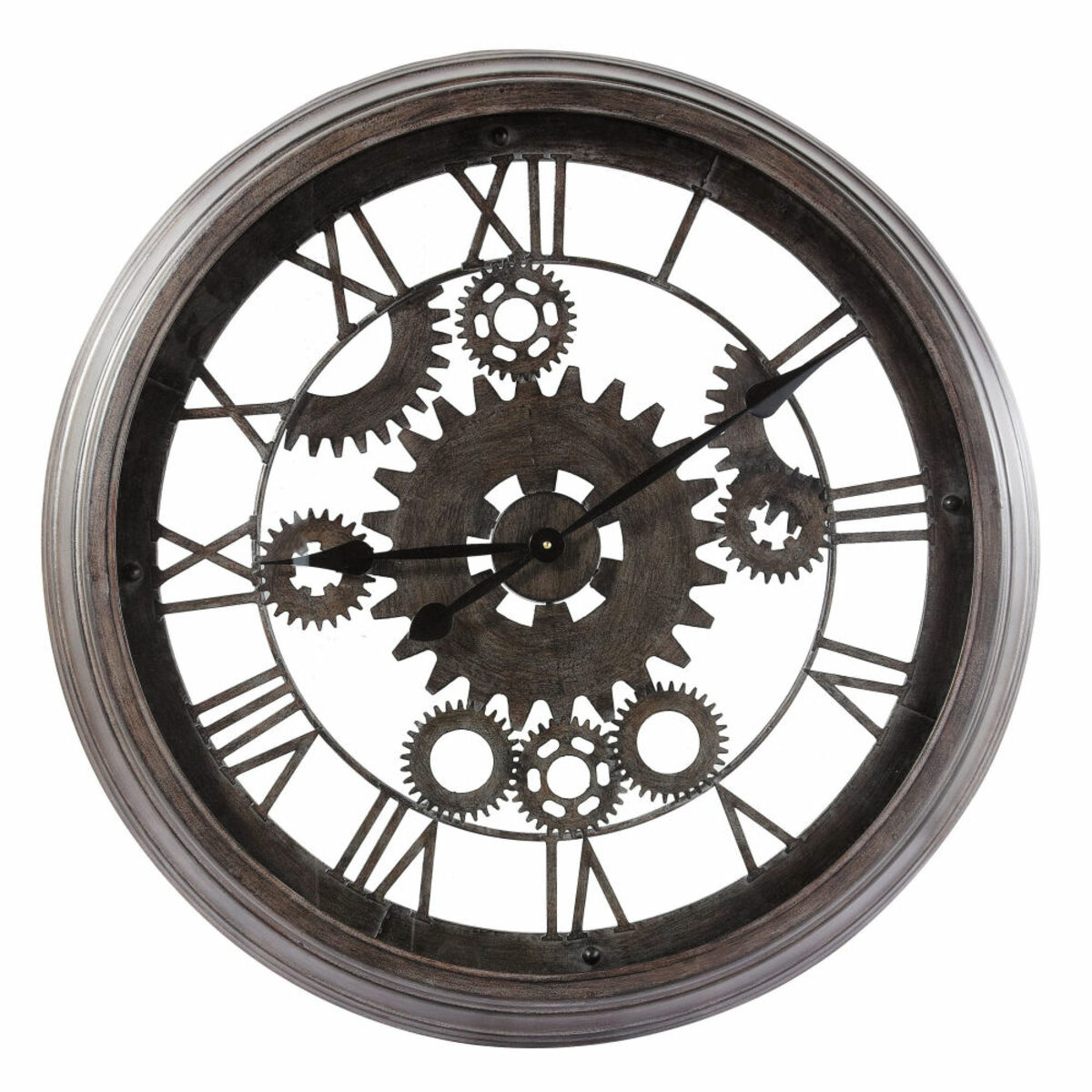 Reloj negro industrial de metal D.82