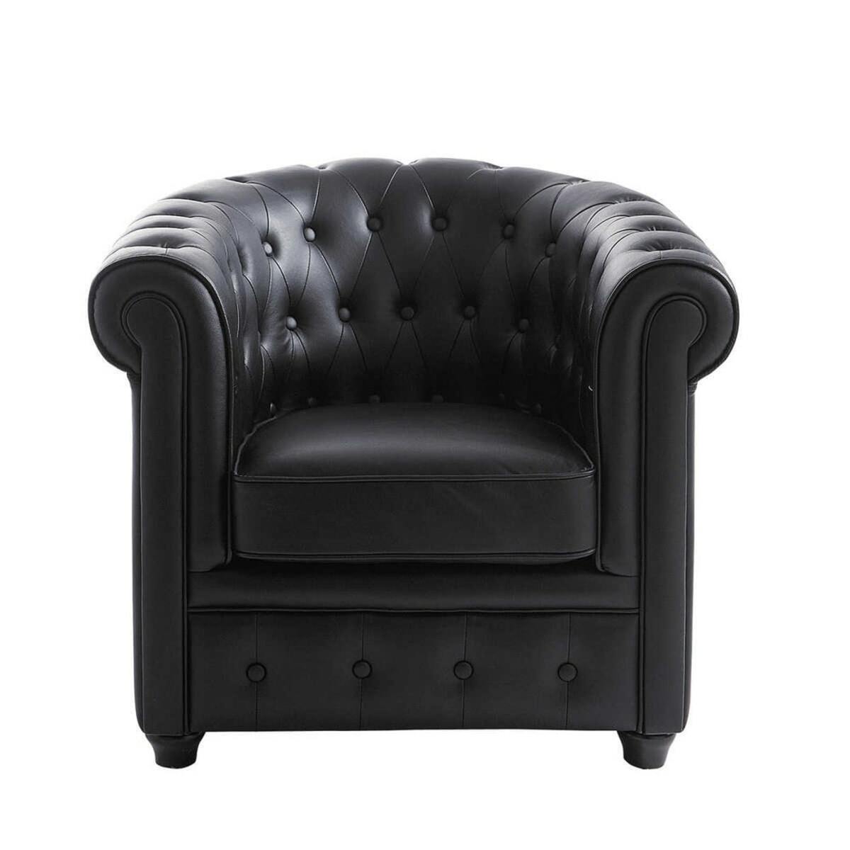 Sillón club capitoné negro