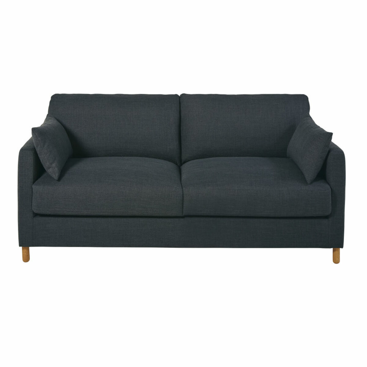 Sofá-cama de 3 plazas gris antracita, colchón 14 cm