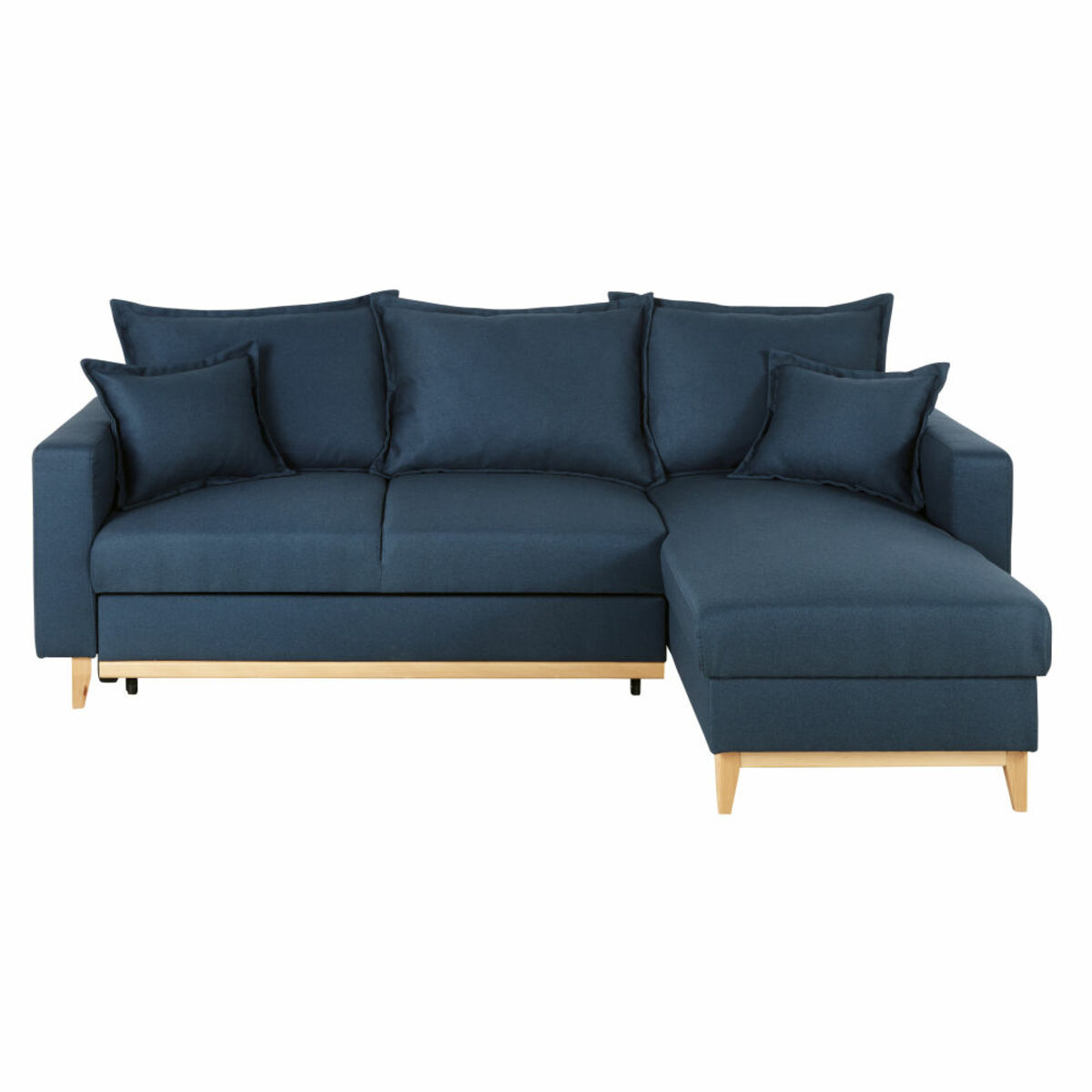 Sofá cama esquinero de 4/5 plazas azul oscuro