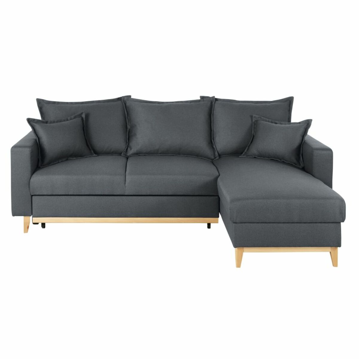 Sofá cama esquinero de 4/5 plazas gris pizarra