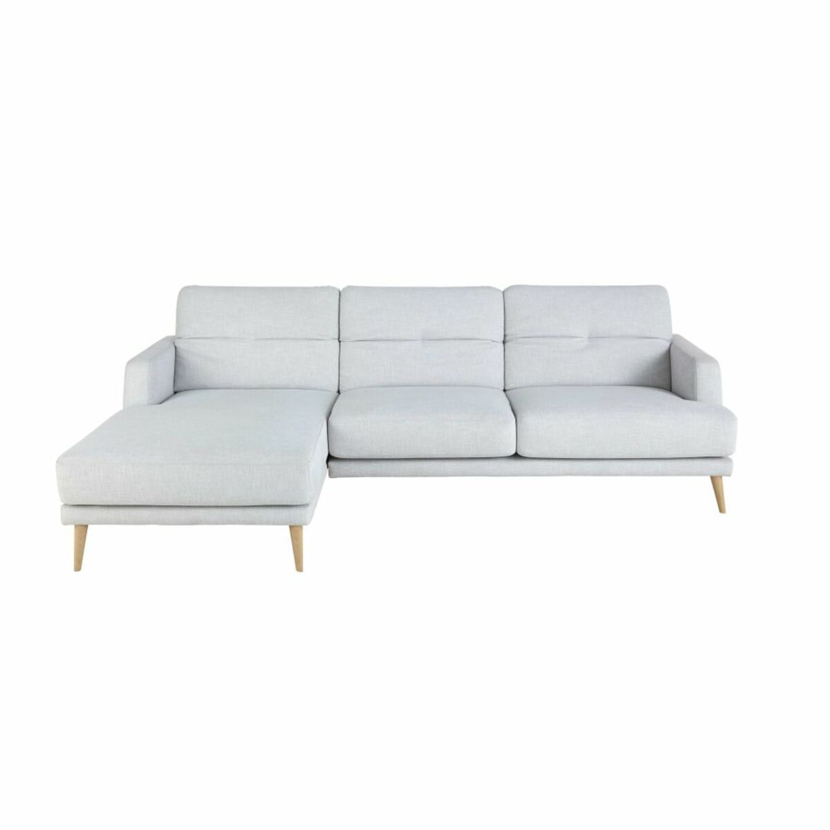 Sofá esquinero izquierdo de 4/5 plazas gris claro