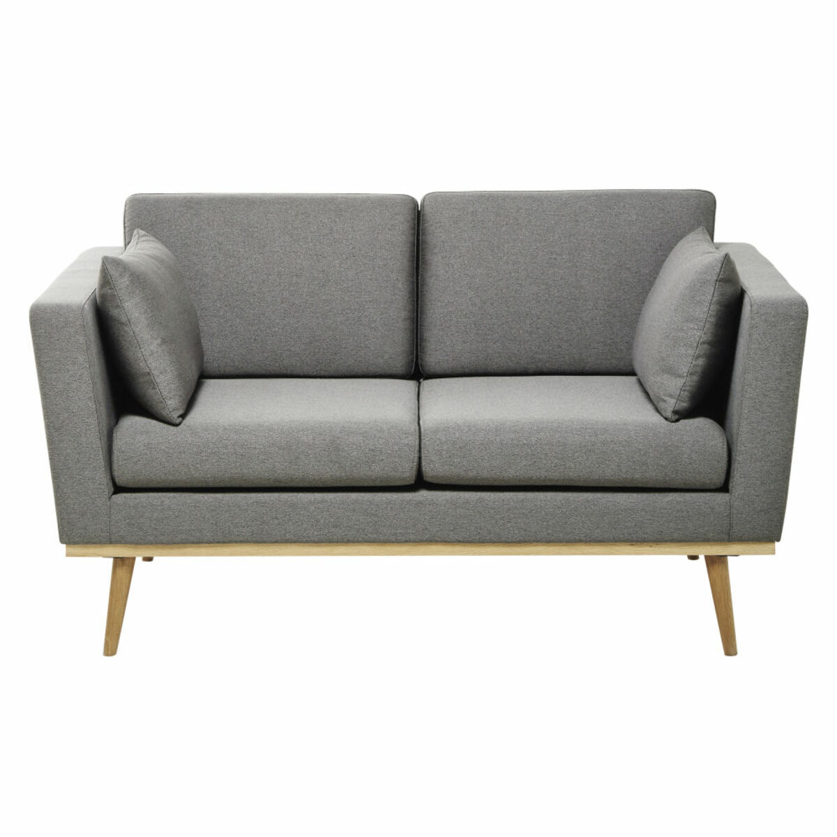 Sofá vintage 2 plazas gris oscuro